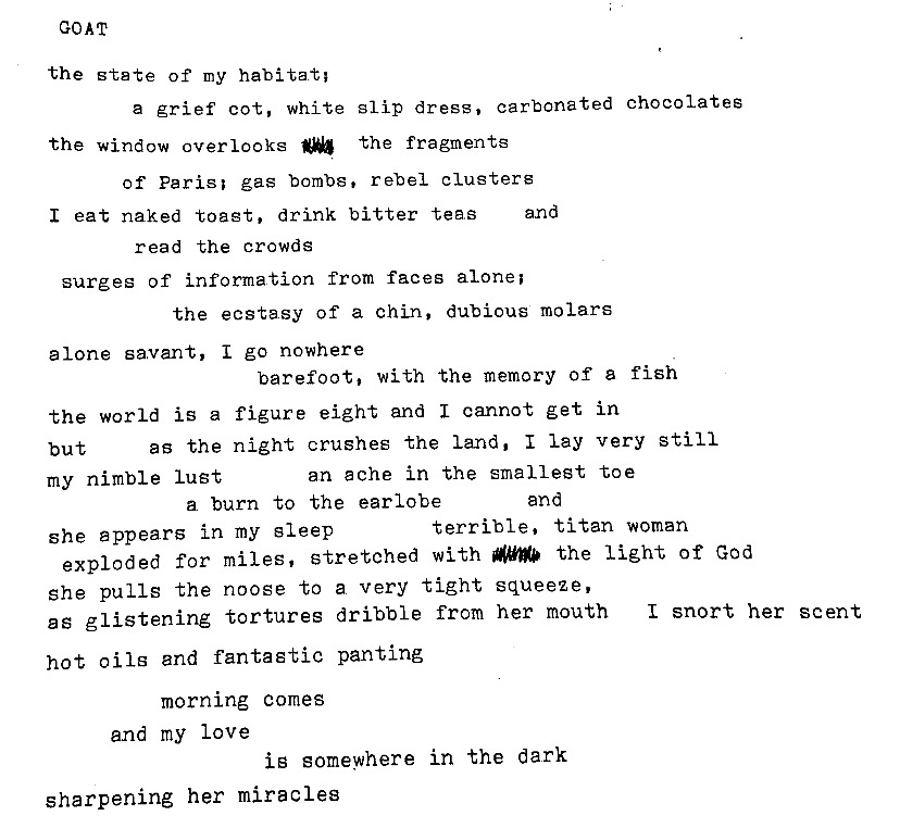 goat jasmine ledesma dream poem